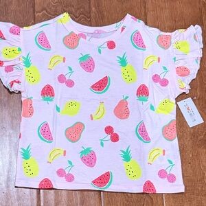 NWT Size 5T Garanimals Pink Fruit Print T-Shirt